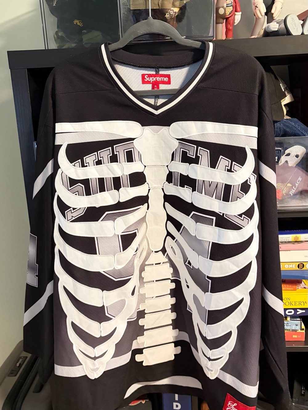 Supreme Black & White Skeleton Hockey Jersey
